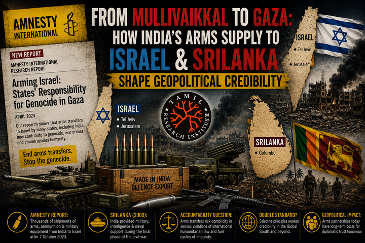 From Mullivaikkal to Gaza: How India’s Arms Support for Sri Lanka and Israel Undermines Its Geopolitical Credibility